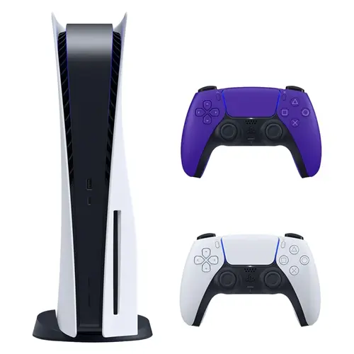 کنسول بازی سونی مدل PlayStation 5 ظرفیت 825 گیگابایت ریجن 1216A اروپا به همراه دسته اضافی بنفش (6) TitcLE